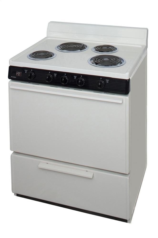 30 in. Freestanding Electric Range in Biscuit