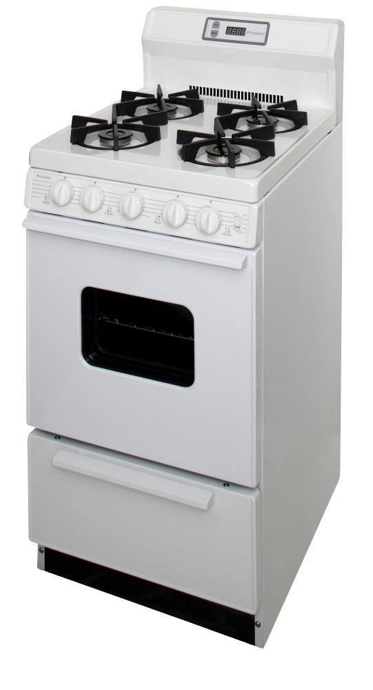 20 in. Freestanding Gas Range in White