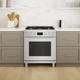 800 Series Dual Fuel Freestanding Range 30" Stainless Steel