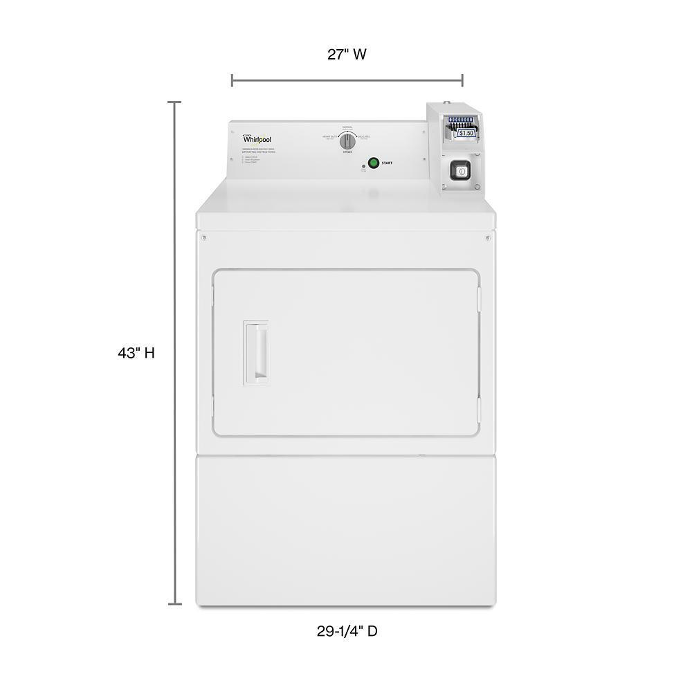 Commercial Electric Super-Capacity Dryer, Coin Slide