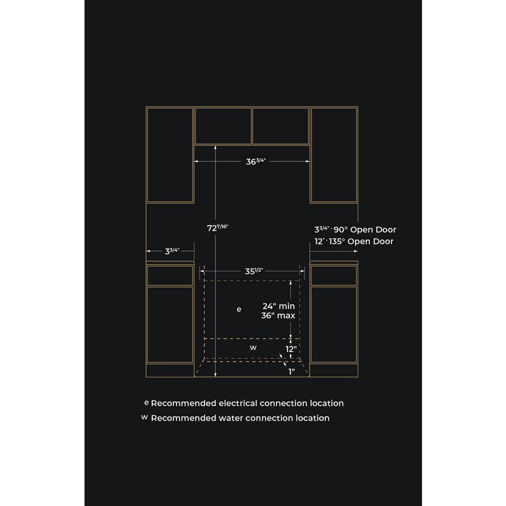 RISE™ 36 Counter-Depth French Door Refrigerator with Obsidian Interior