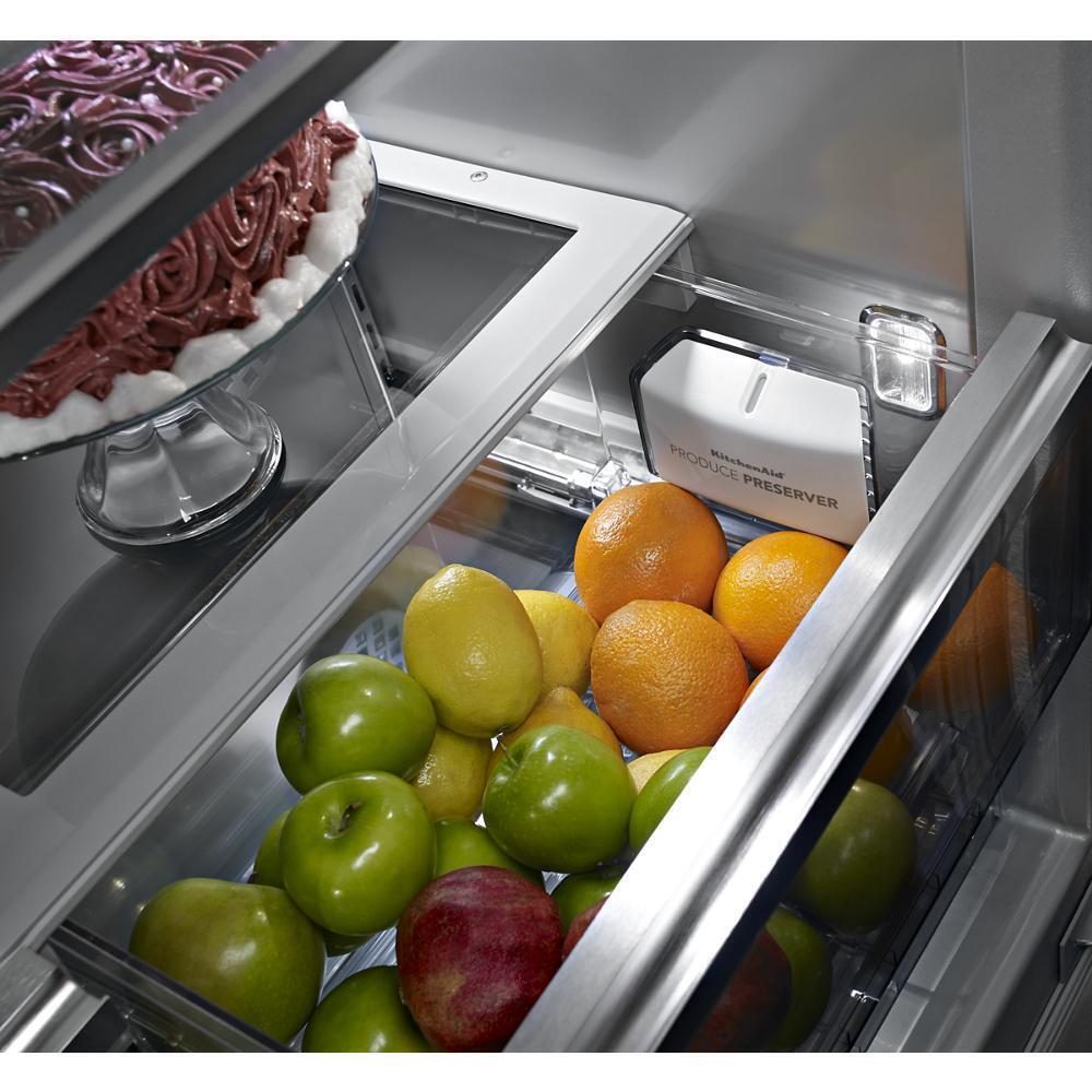 24.2 Cu. Ft. 42" Width Built-In Stainless French Door Refrigerator with Platinum Interior Design