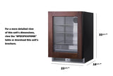 24" Wide Built-in Beverage Center (panel Not Included)