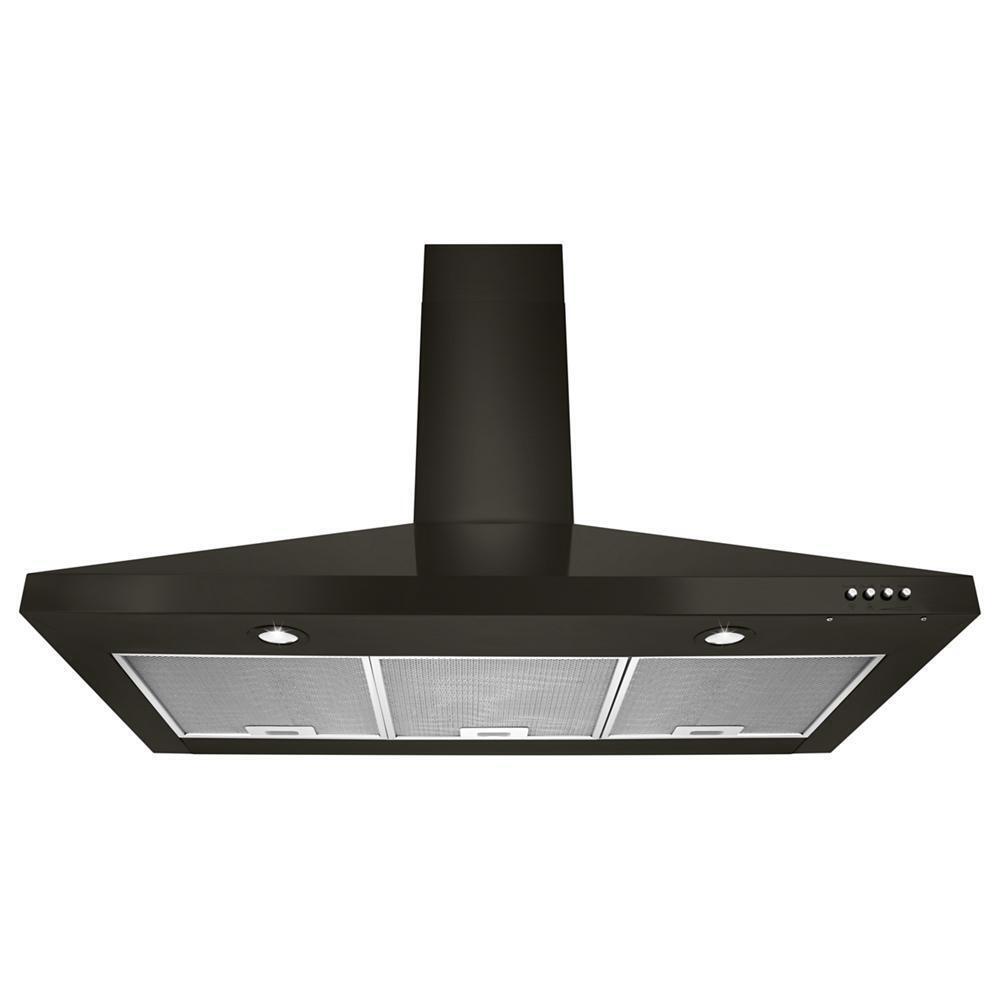 36" Contemporary Black Stainless Wall Mount Range Hood