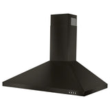 36" Contemporary Black Stainless Wall Mount Range Hood