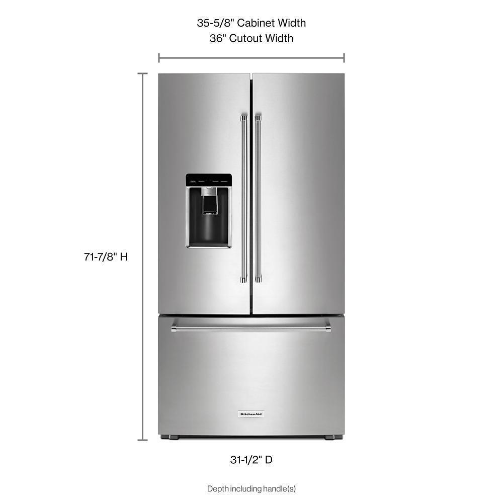 23.8 cu. ft. 36" Counter-Depth French Door Platinum Interior Refrigerator with PrintShield™ Finish