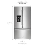 23.8 cu. ft. 36" Counter-Depth French Door Platinum Interior Refrigerator with PrintShield™ Finish