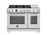 48 inch All-Gas Range 6 Brass Burners and Griddle Stainless Steel