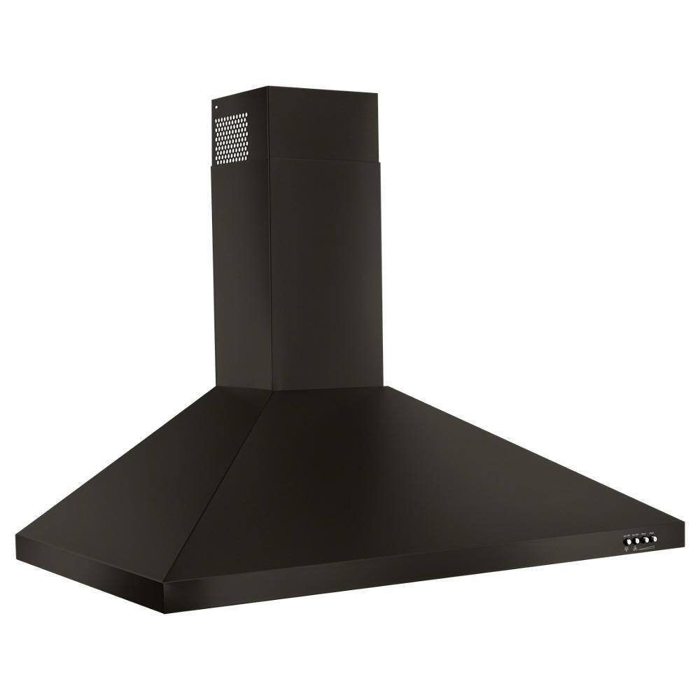 30" Contemporary Black Stainless Wall Mount Range Hood