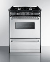 24" Wide Gas Range, Open Burners