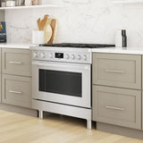 800 Series Dual Fuel Freestanding Range 36" Stainless Steel