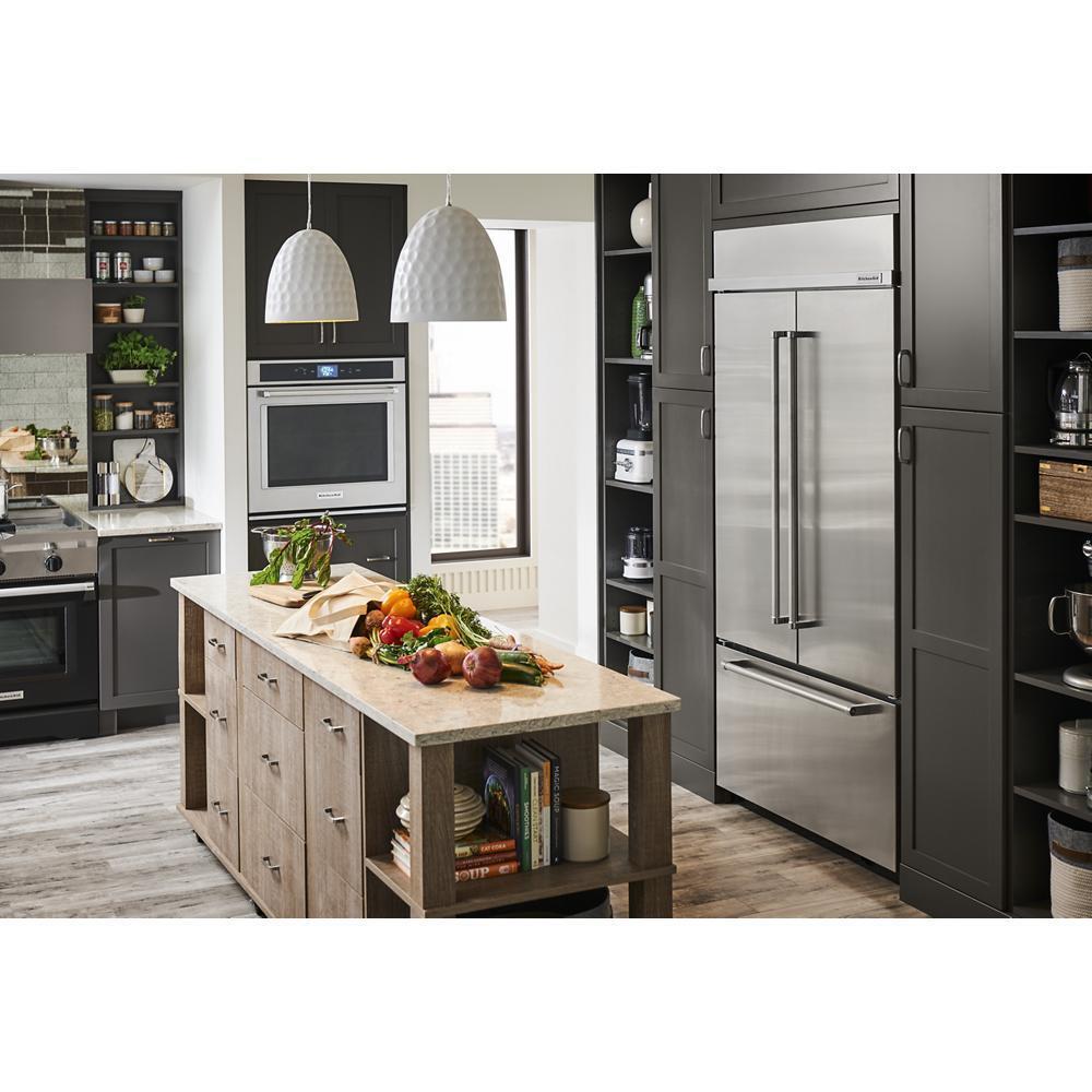 24.2 Cu. Ft. 42" Width Built-In Stainless French Door Refrigerator with Platinum Interior Design