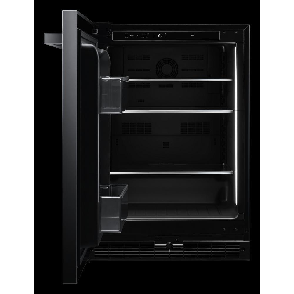 NOIR™ 24" Under Counter Solid Door Refrigerator, Left Swing