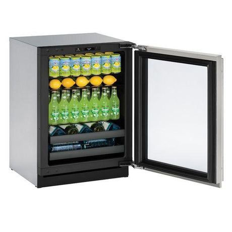 3024bev 24" Beverage Center With Stainless Frame Finish and Field Reversible Door Swing (115 V/60 Hz Volts /60 Hz Hz)