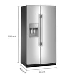 20.8 Cu. Ft. Counter-Depth Side-by-Side Refrigerator with Exterior Ice and Water Dispenser in PrintShield™ Finish