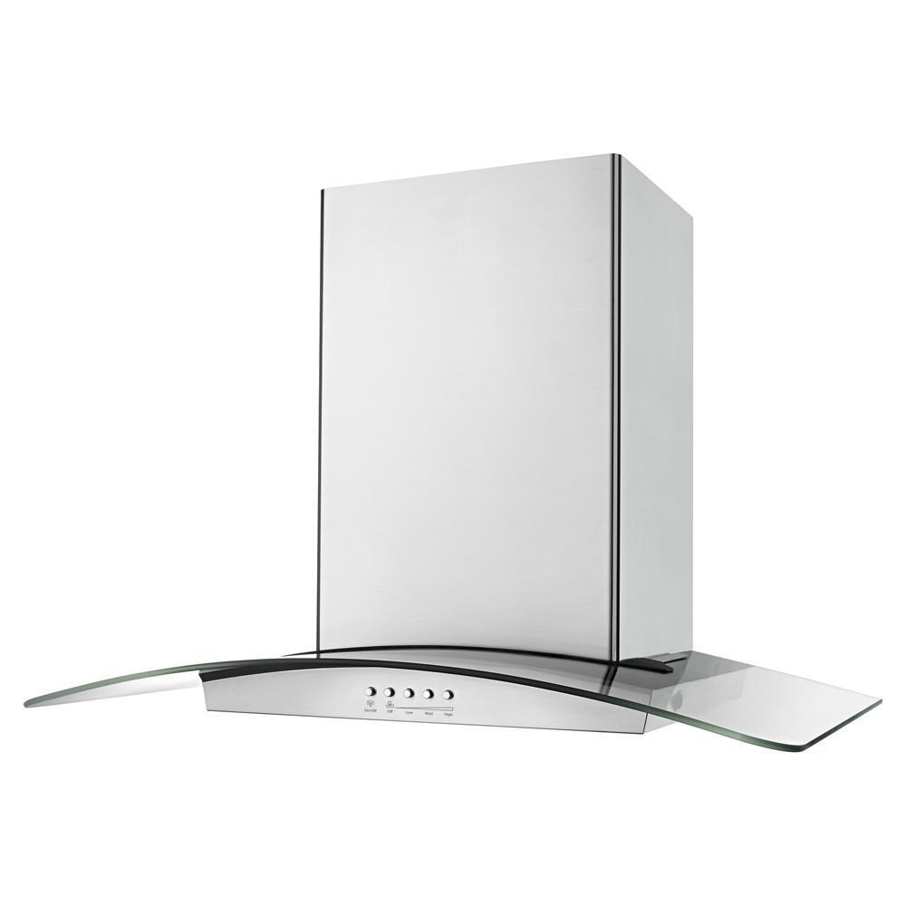 36" Modern Glass Wall Mount Range Hood