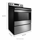 30-inch Amana® Electric Range with Bake Assist Temps - Black-on-Stainless