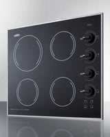 24" Wide 230v 4-burner Radiant Cooktop