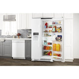 36-inch Side-by-Side Refrigerator with Dual Pad External Ice and Water Dispenser