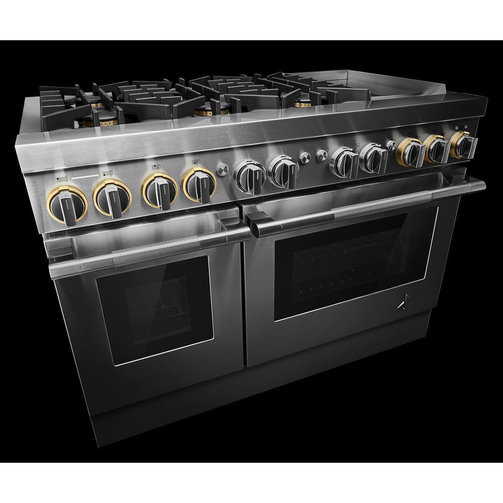 RISE™ 48" Dual-Fuel Professional-Style Range with Chrome-Infused Griddle and Steam Assist