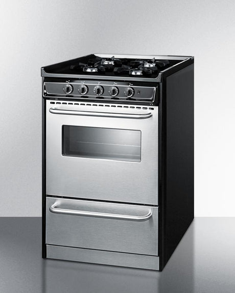 20" Wide Gas Range, Open Burners