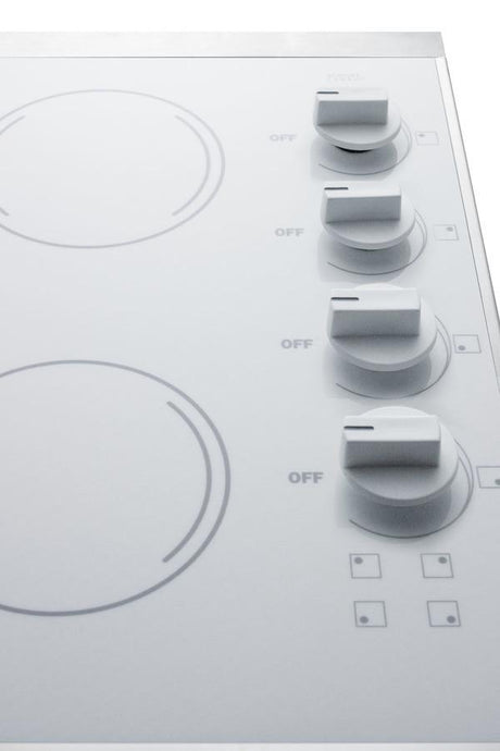 24" Wide 230v 4-burner Radiant Cooktop