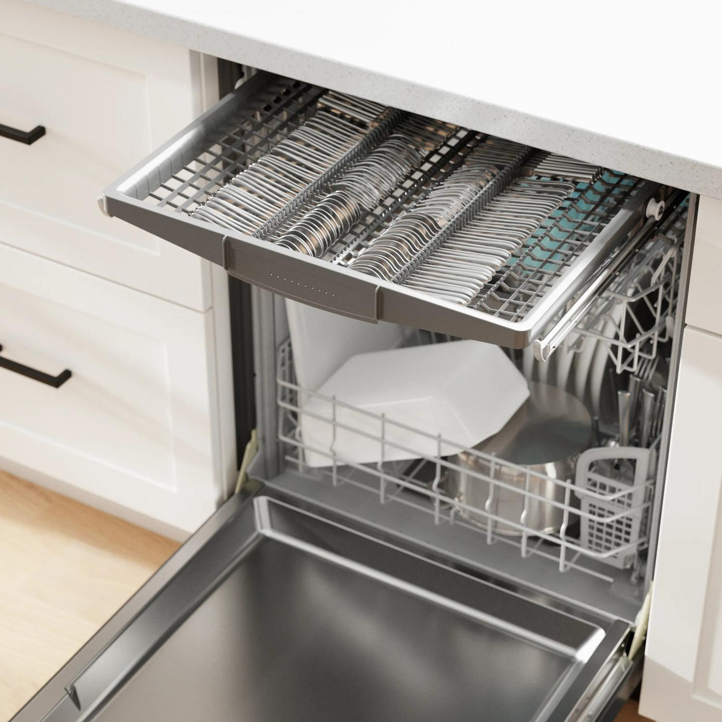 100 Premium Dishwasher 24" Black stainless steel