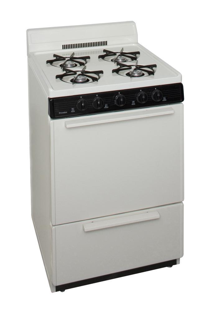 24 in. Freestanding Gas Range in Biscuit