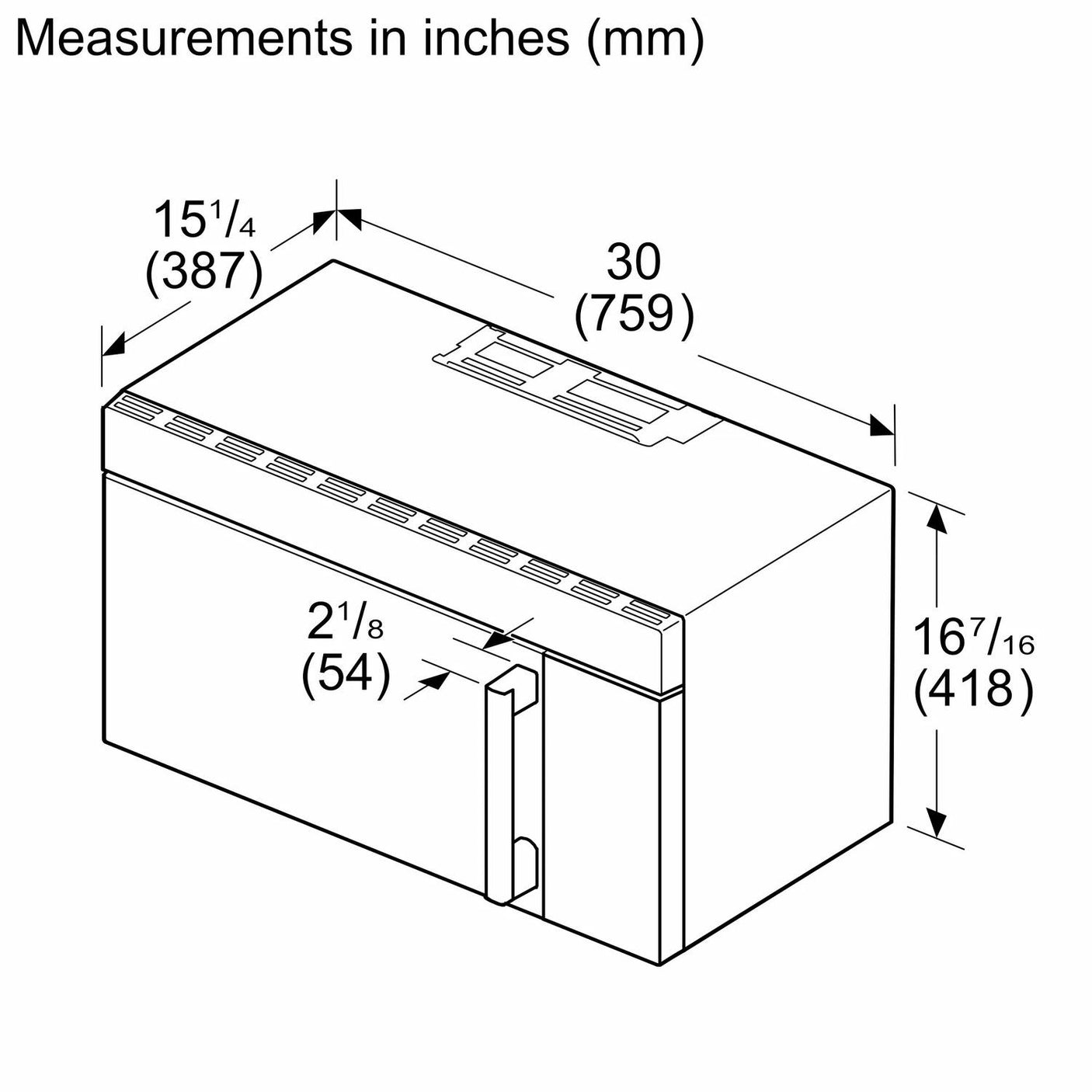 100 Series Over-The-Range Microwave 30" Left SideOpening Door, Stainless Steel