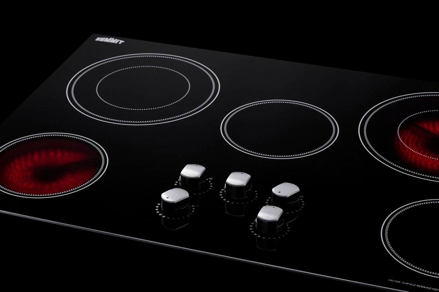 36" Wide 208-240v 5-burner Radiant Cooktop