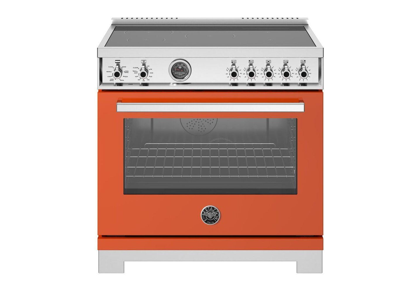 36" Professional Range Induction Self Clean Arancio Orange