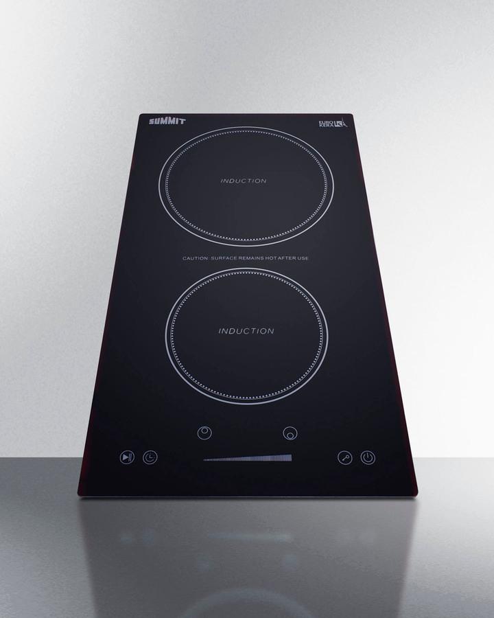 12" Wide 115v 2-zone Induction Cooktop, Cord Included