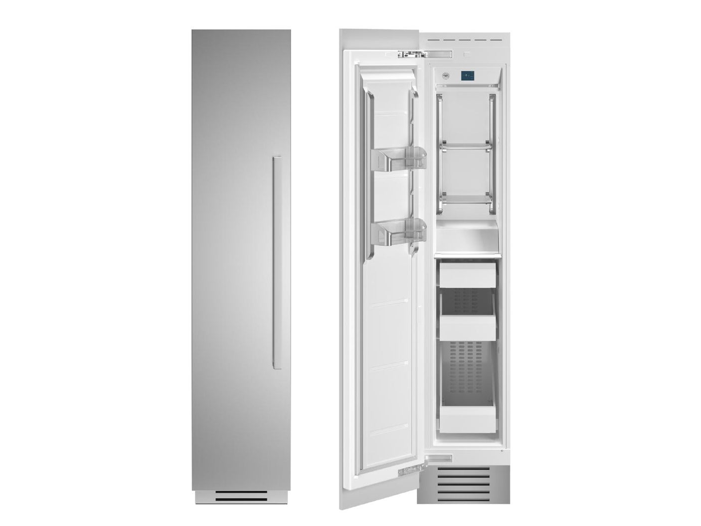 18" Built-in Freezer column - Stainless - Left hinge