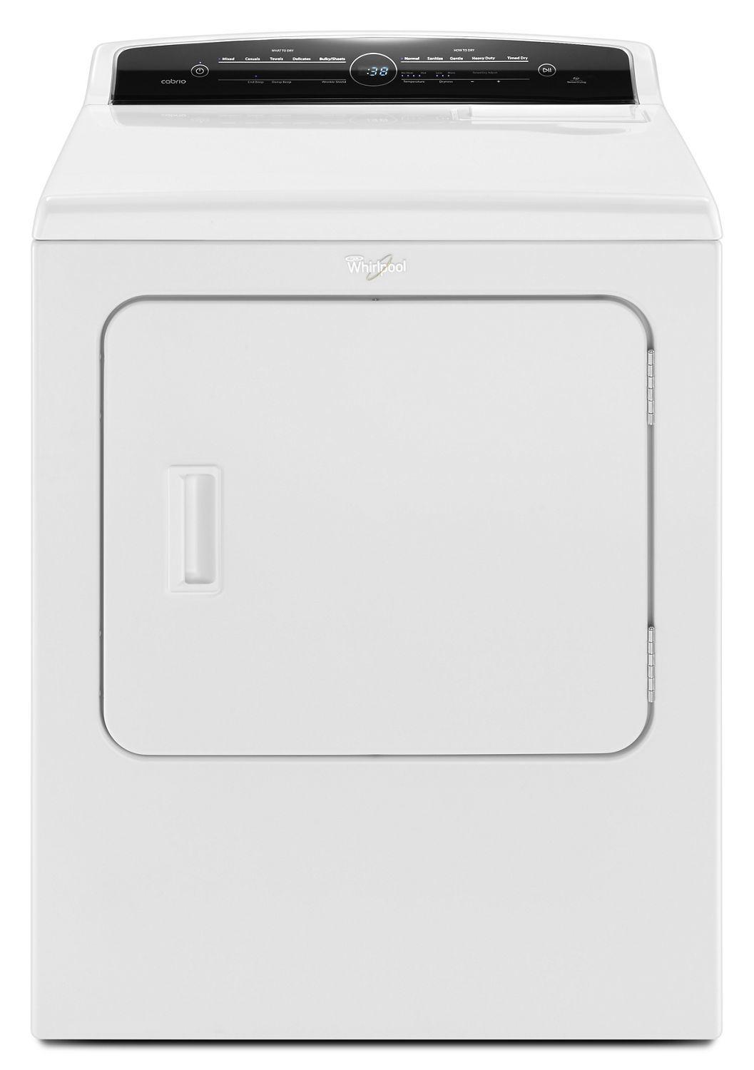 7.0 cu.ft Top Load HE Gas Dryer with Advanced Moisture Sensing, Intuitive Touch Controls White