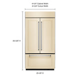 24.2 Cu. Ft. 42" Width Built-In Panel Ready French Door Refrigerator with Platinum Interior Design