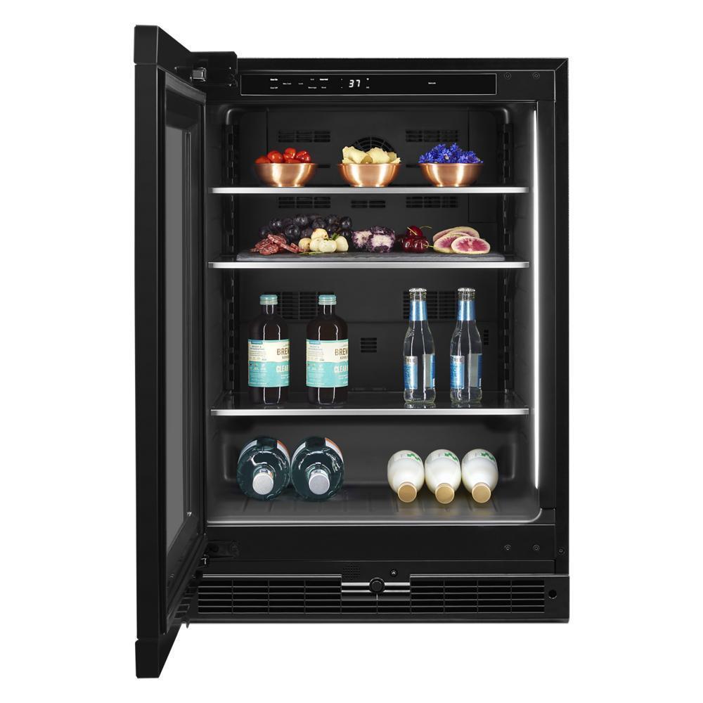 Panel-Ready 24" Under Counter Glass Door Refrigerator, Left Swing