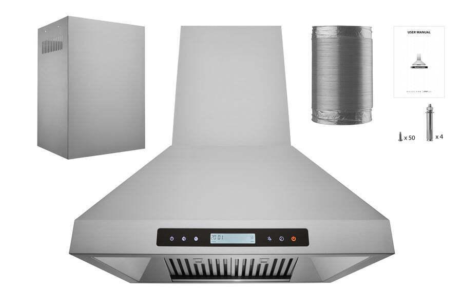 Hauslane  Chef 30-in Ducted Stainless Steel Island Range Hood