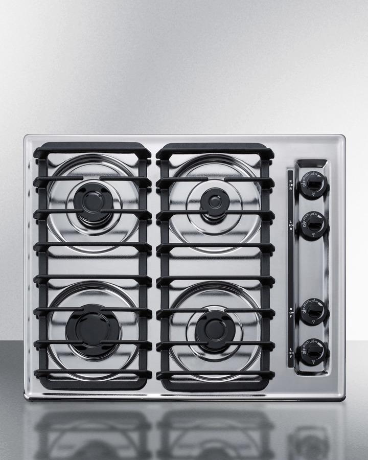 24" Wide 4-burner Gas Cooktop