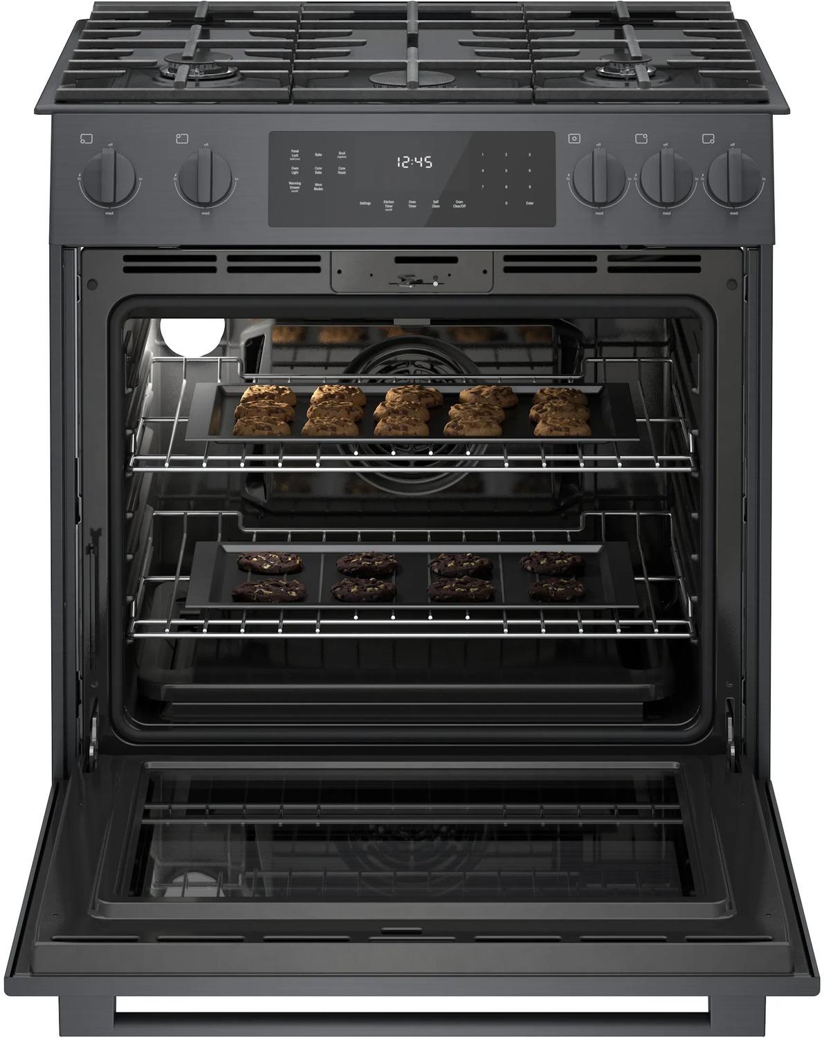 800 Series Gas Slide-in Range 30" Black Stainless Steel