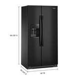 36-inch Wide Side-by-Side Refrigerator - 21 cu. ft.