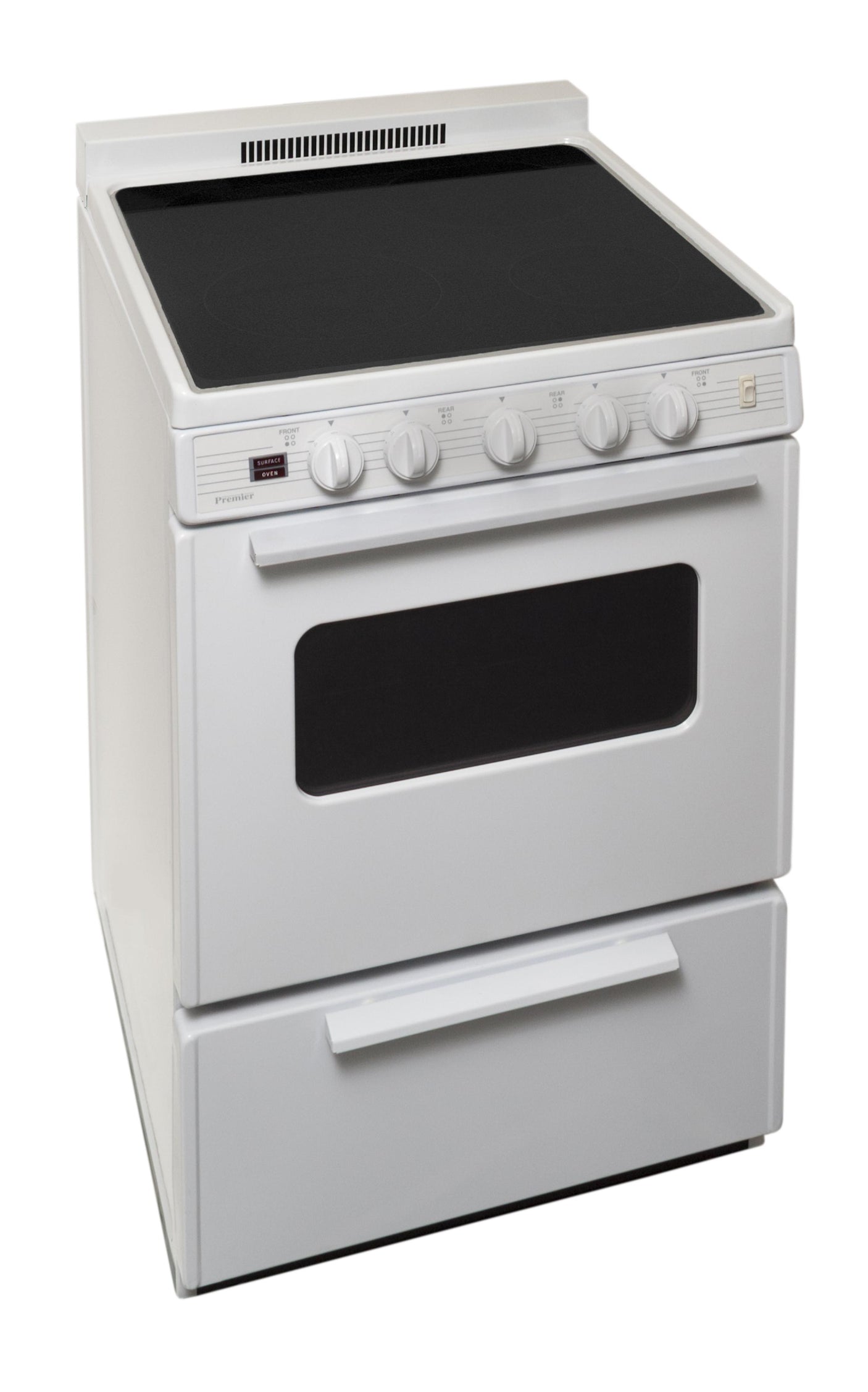 24 in. Freestanding Smooth Top Electric Range in White