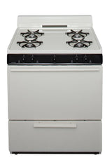 30 in. Freestanding Battery-Generated Spark Ignition Gas Range in Biscuit