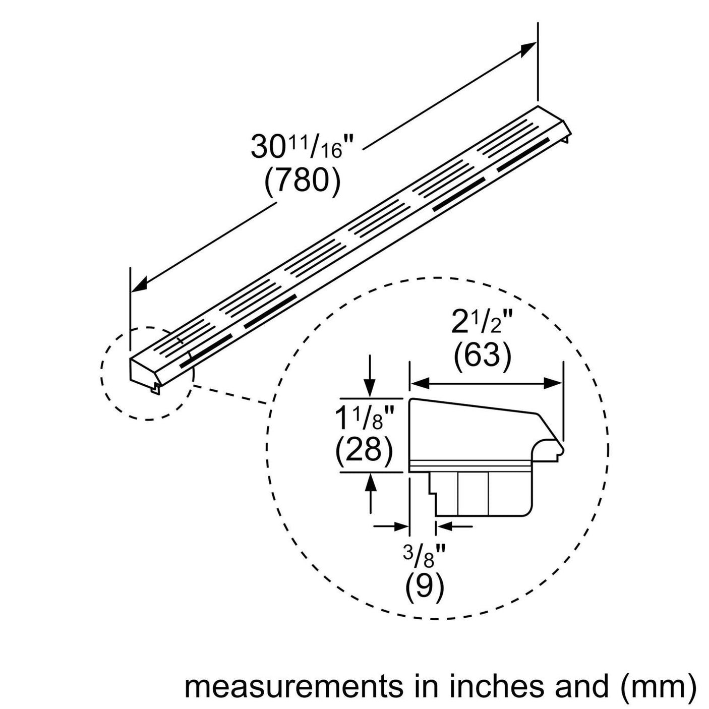 Island Trim Accessory for Gas Slide-in Ranges