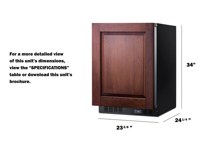 24" Wide Built-in Beverage Center (panel Not Included)