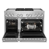 NOIR™ 48" Dual-Fuel Professional Range with Dual Chrome-Infused Griddles