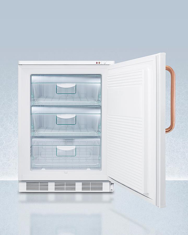 24" Wide All-freezer With Antimicrobial Pure Copper Handle