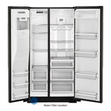 19.9 cu ft. Counter-Depth Side-by-Side Refrigerator with Exterior Ice and Water and PrintShield™ finish