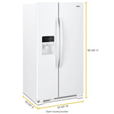 33-inch Wide Side-by-Side Refrigerator - 21 cu. ft.