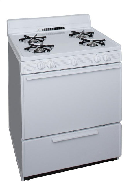 30 in. Freestanding Gas Range in White