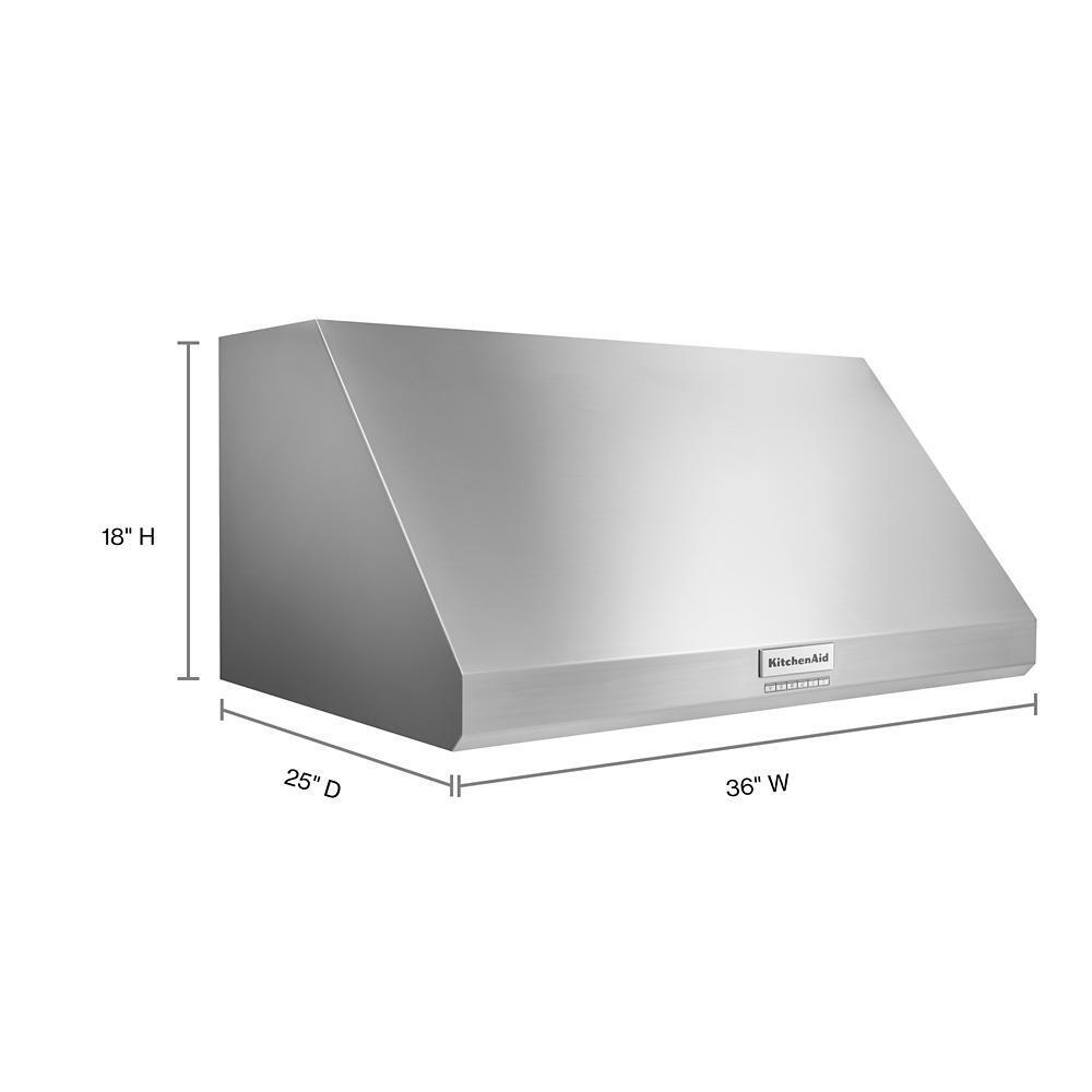 36" 585 or 1170 CFM Motor Class Commercial-Style Wall-Mount Canopy Range Hood